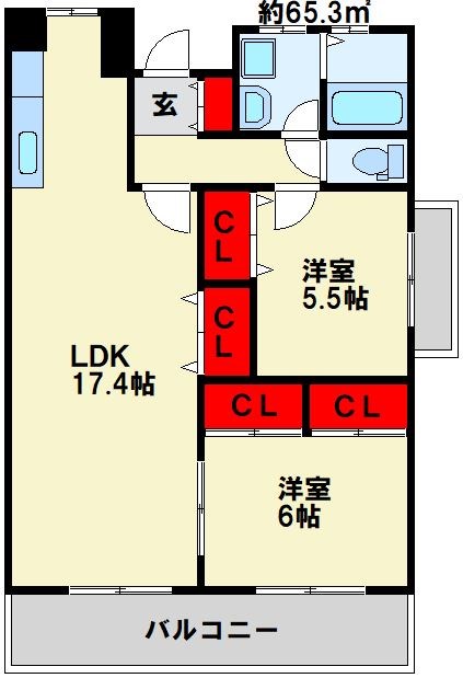 クラシオン木町　25棟 間取り