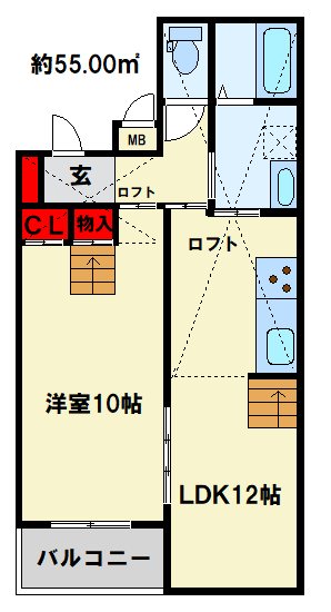福岡県北九州市小倉北区馬借１丁目 間取り