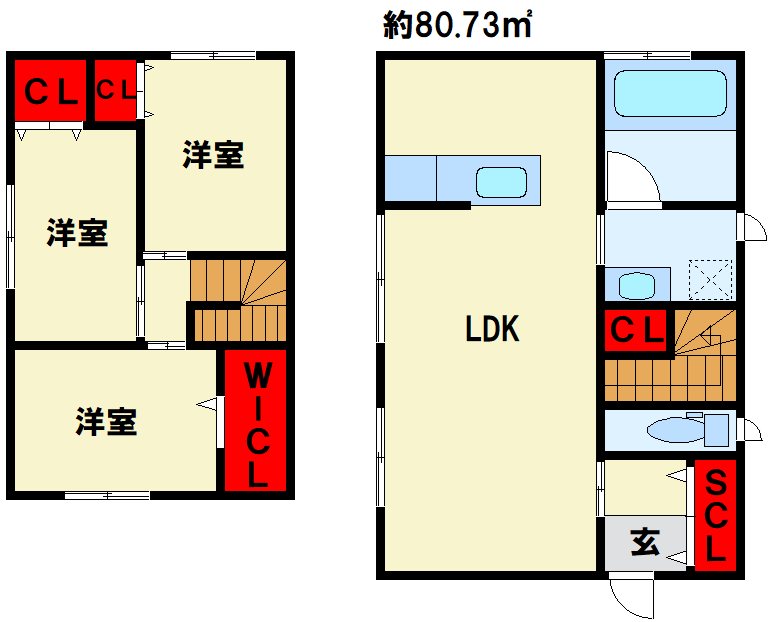 柳町戸建　1 間取り