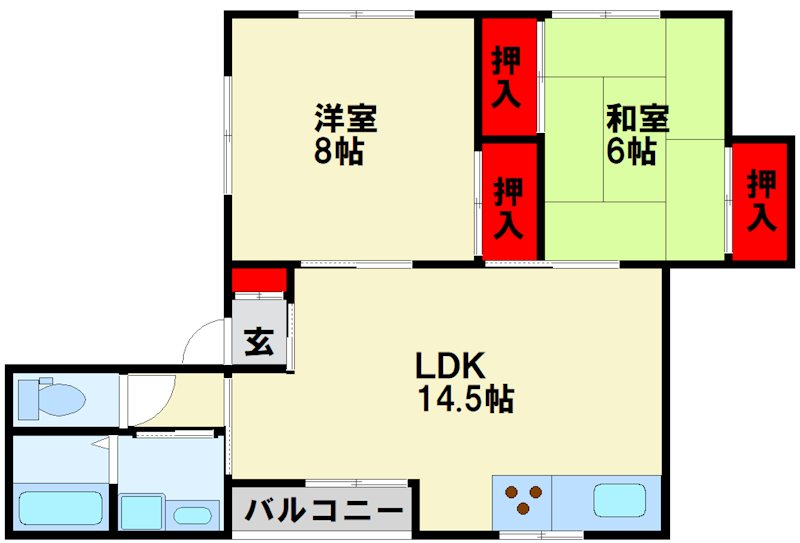 エスパシオ岸本Ⅱ 間取り