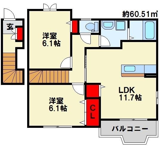 クレストール葛原 間取り