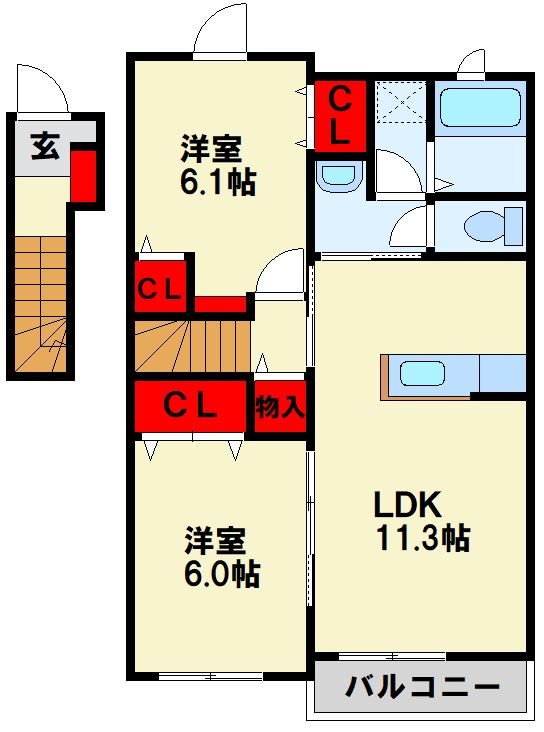 オーブソレイユⅡ  間取り