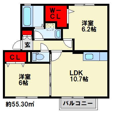 ウィングランデMⅡ　A棟 間取り