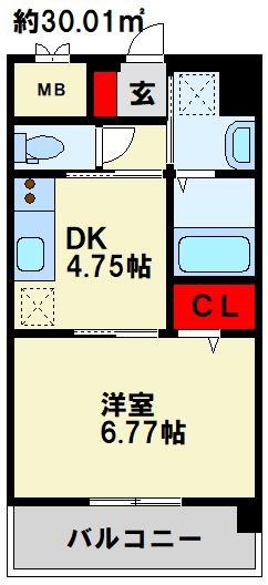 アースコートY'sシティ東神原  間取り
