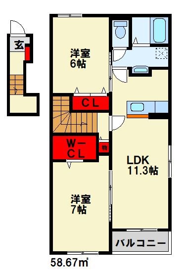 ボスカート　Ｂ．Ⅱ 間取り