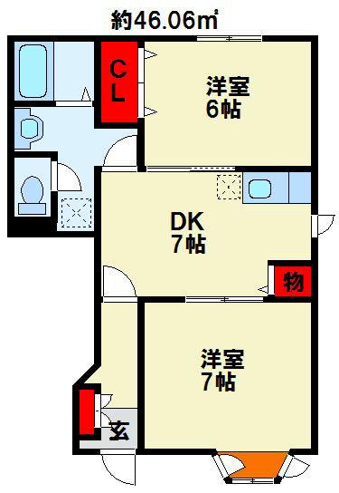 プレジール若園 Ⅱ 間取り