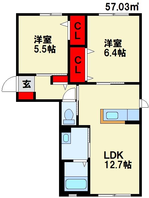 シャーメゾンかきつばた 間取り