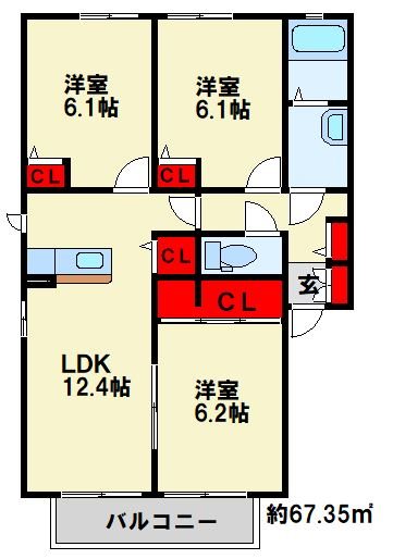 咲ら坂 C棟  間取り