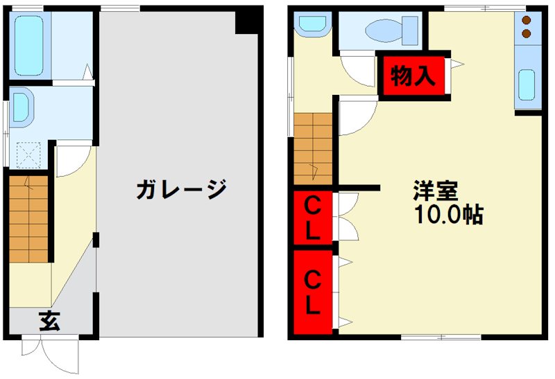 Senbou Garage House 間取り