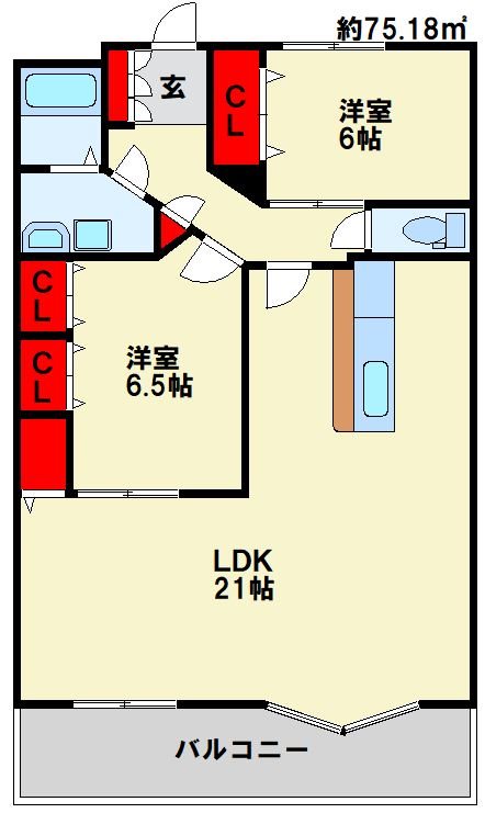 レイ・ブリック若園 間取り