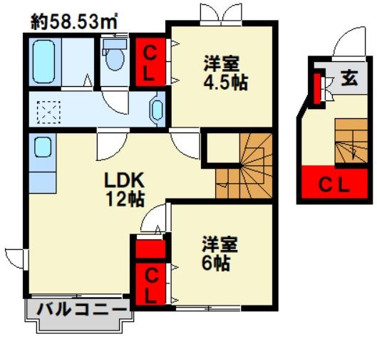 メルベーユⅢ 間取り