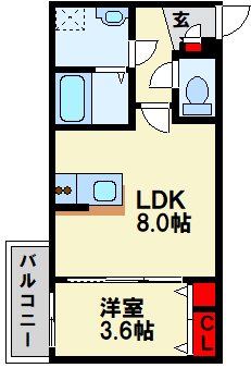 ジーメゾン戸畑フローレ 間取り