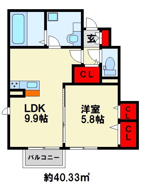 Arietta与原　Ｂ棟 間取り