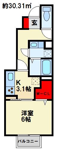 アカイユⅡ  間取り