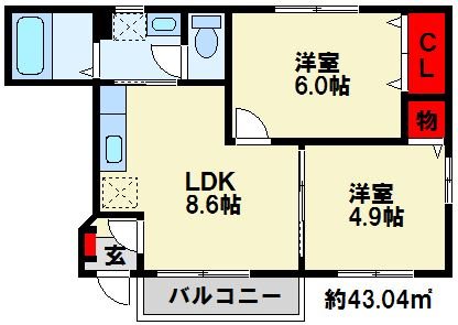 メゾン　プレジィール 間取り