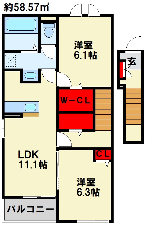 ボスカート　K.Ⅱ 間取り