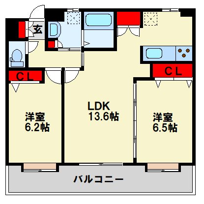 福岡県北九州市戸畑区中原西２丁目 間取り