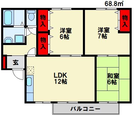福岡県北九州市八幡西区浅川町 間取り