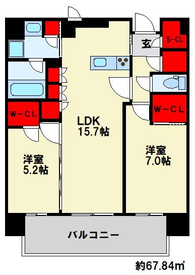 ザ・サンパーク小倉駅タワーレジデンス  間取り
