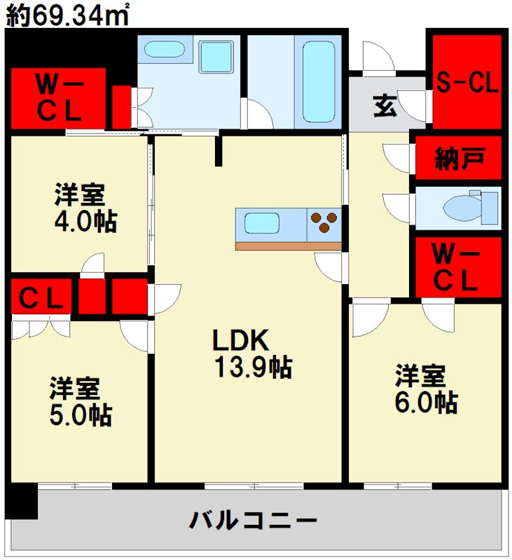 ザ・サンパーク小倉駅タワーレジデンス  間取り