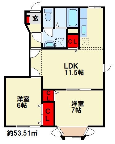 プレステージ21　Ⅰ 間取り