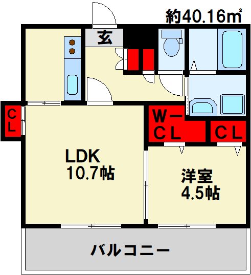 フェリシエ三萩野 間取り
