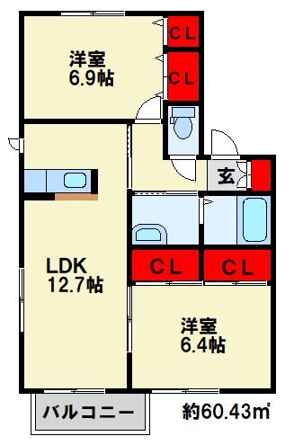 アヴェニールパルク21　B棟 間取り