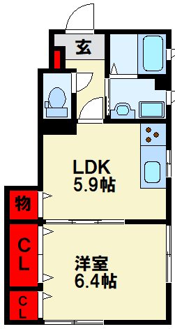 エルメゾン井堀 間取り