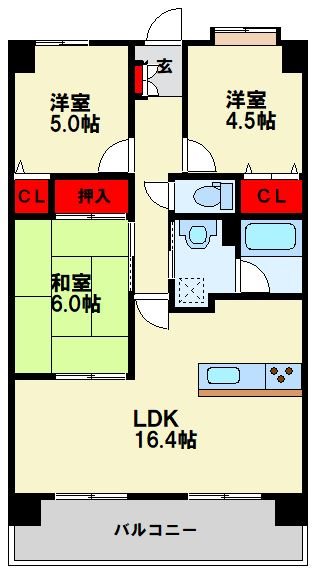 アクロス黒崎ロイヤルヒルズ 間取り