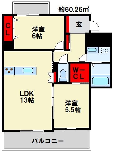シャーメゾンステージ片野 間取り