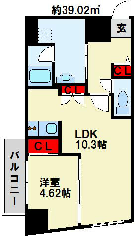 福岡県北九州市小倉北区木町２丁目2-4 間取り