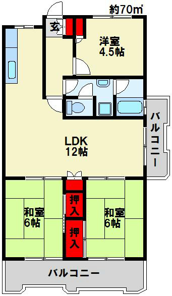 金田一丁目第二 間取り