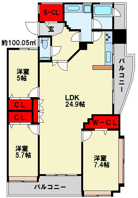 リヴィエールプリマクラッセ足立 間取り