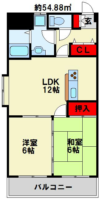 ダイナコート小倉城野 間取り