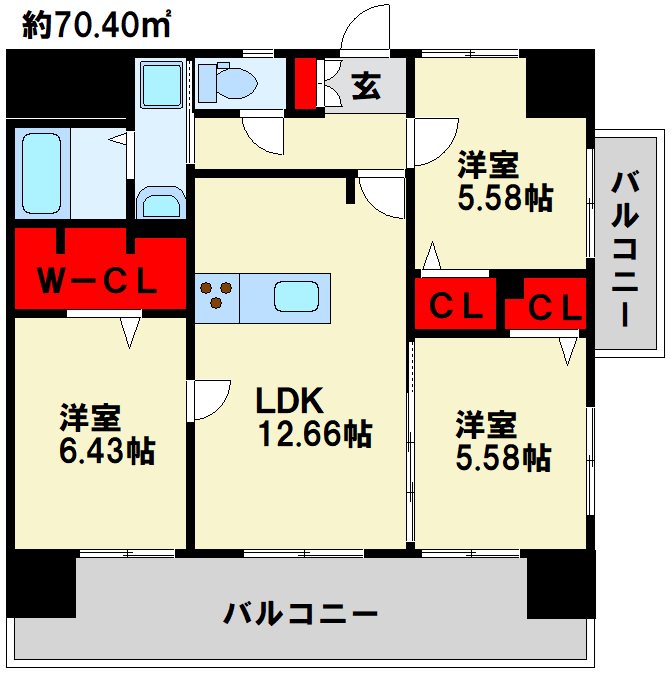 THE SQUARE Glory Residence 間取り