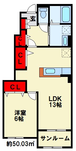 カンパーニュ　A棟 間取り