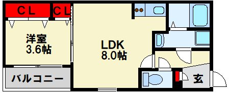 福岡県北九州市戸畑区新池２丁目5514-4 間取り