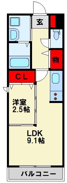 Mグランツ戸畑 間取り