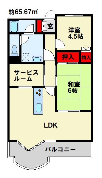 福岡県北九州市若松区白山２丁目 間取り