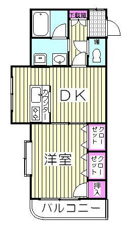 グリーンシャトーハマダ Ⅱ 208号室 間取り