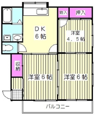 ラフォーレASUKA　F棟 間取り
