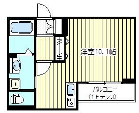 Les Poissons(レ　ポアソン) 106号室 間取り