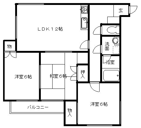 デュークシャトーⅢ番館 間取り