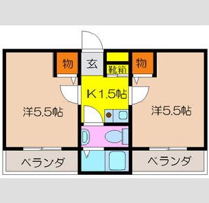 ラ・フォンティーヌ西田 間取り