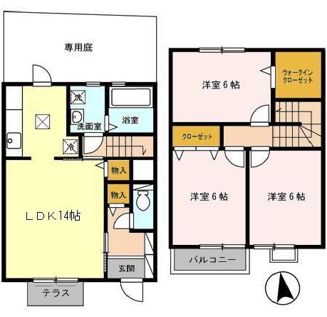 大阪府箕面市新稲３丁目 間取り