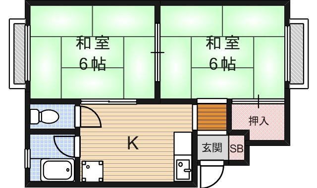大阪府箕面市箕面４丁目 間取り