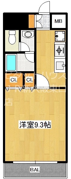 大阪府大阪市東淀川区東中島１丁目 間取り