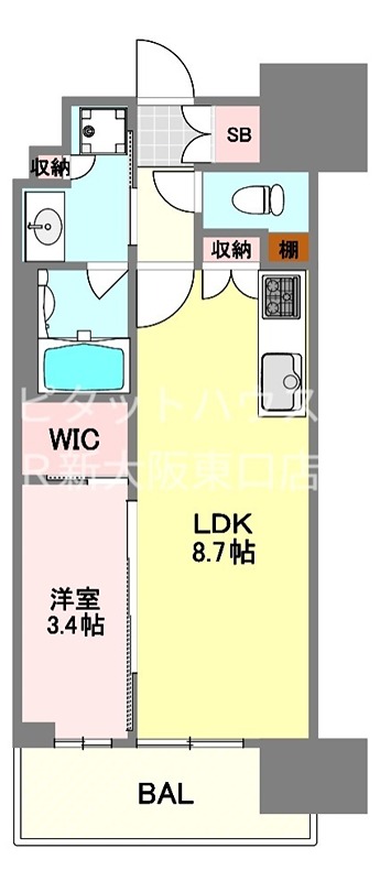 大阪府大阪市淀川区宮原５丁目 間取り