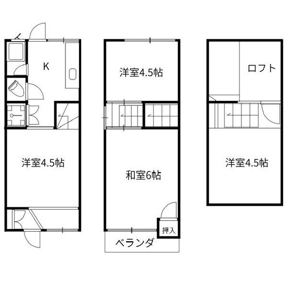 大阪府箕面市牧落２丁目 間取り