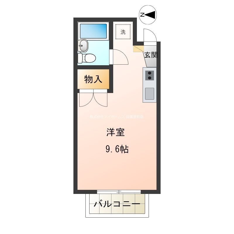 ベルシオン鳳 201号室 間取り